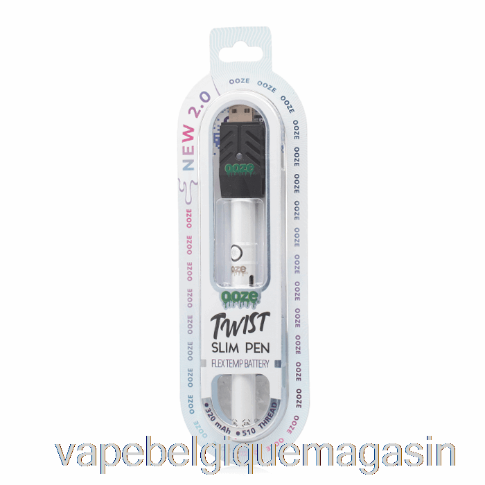 Vape Belgique Ooze Slim Twist Pen 2.0 Flex Temp Batterie Polaire Perle